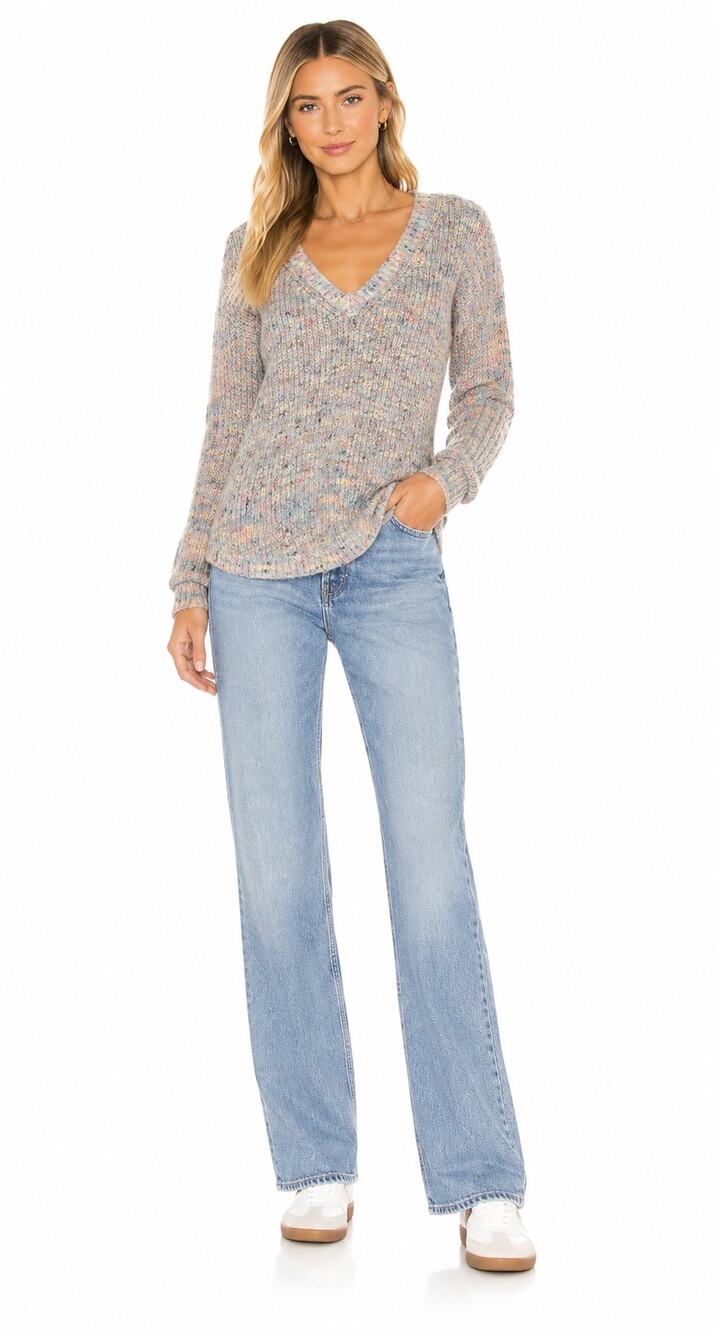 BB Dakota Steve Madden Womens Confetti Speckled Knit Pullover Sweater Size Small